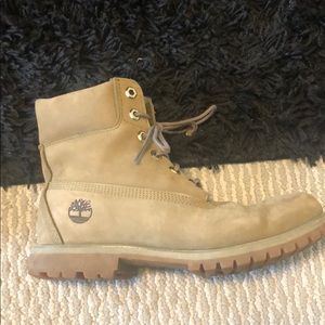 Olive green Timberland boots
